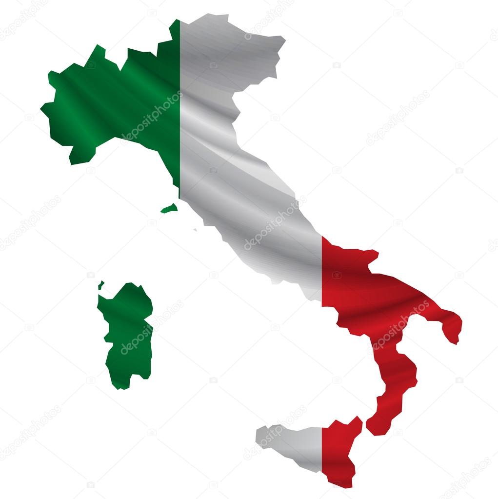 italy　 Flag map icon